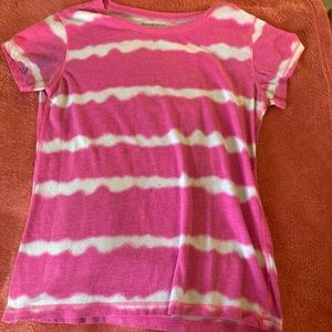 kids 14 pink striped shirt